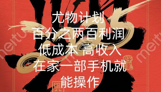尤物计划:200%暴利低成本高收入,一部手机轻松操作