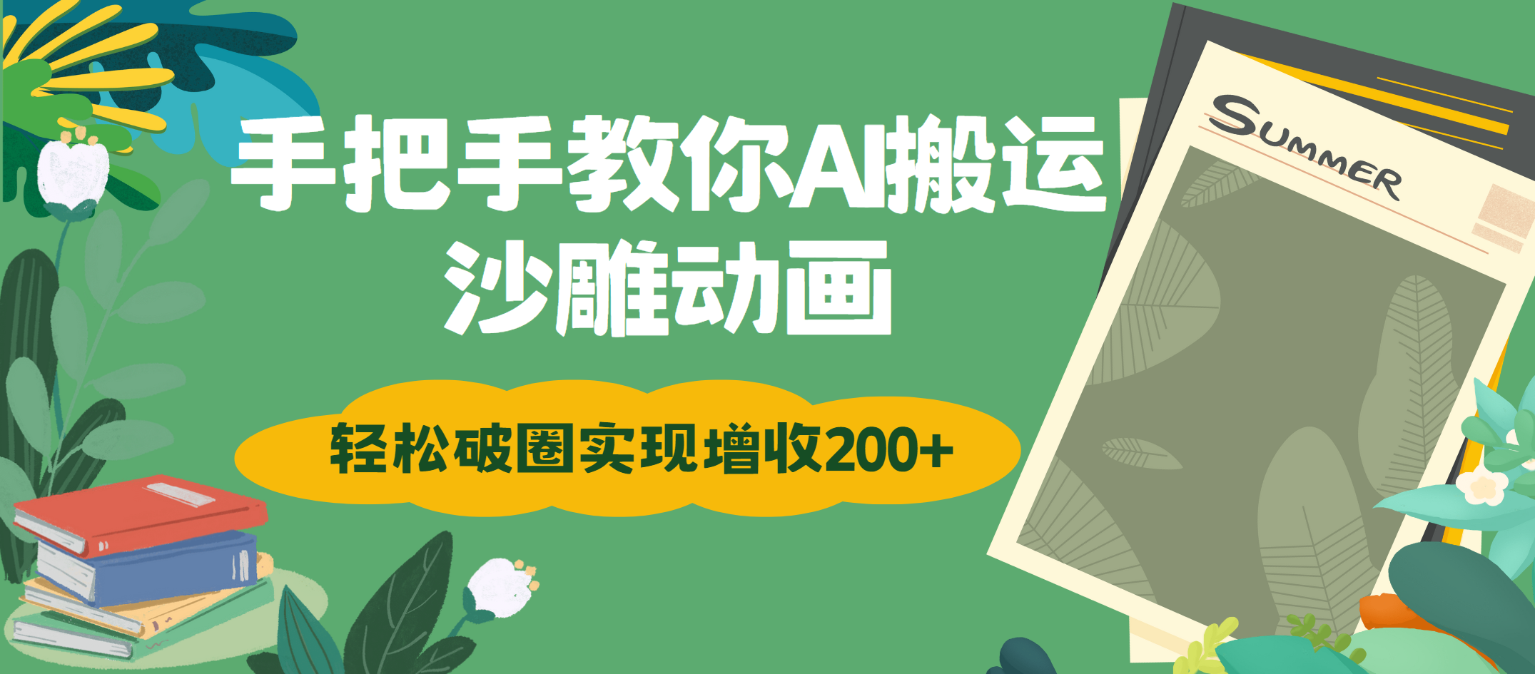 AI搬运沙雕动画保姆级教程:手把手教你轻松破圈,副业增收200+