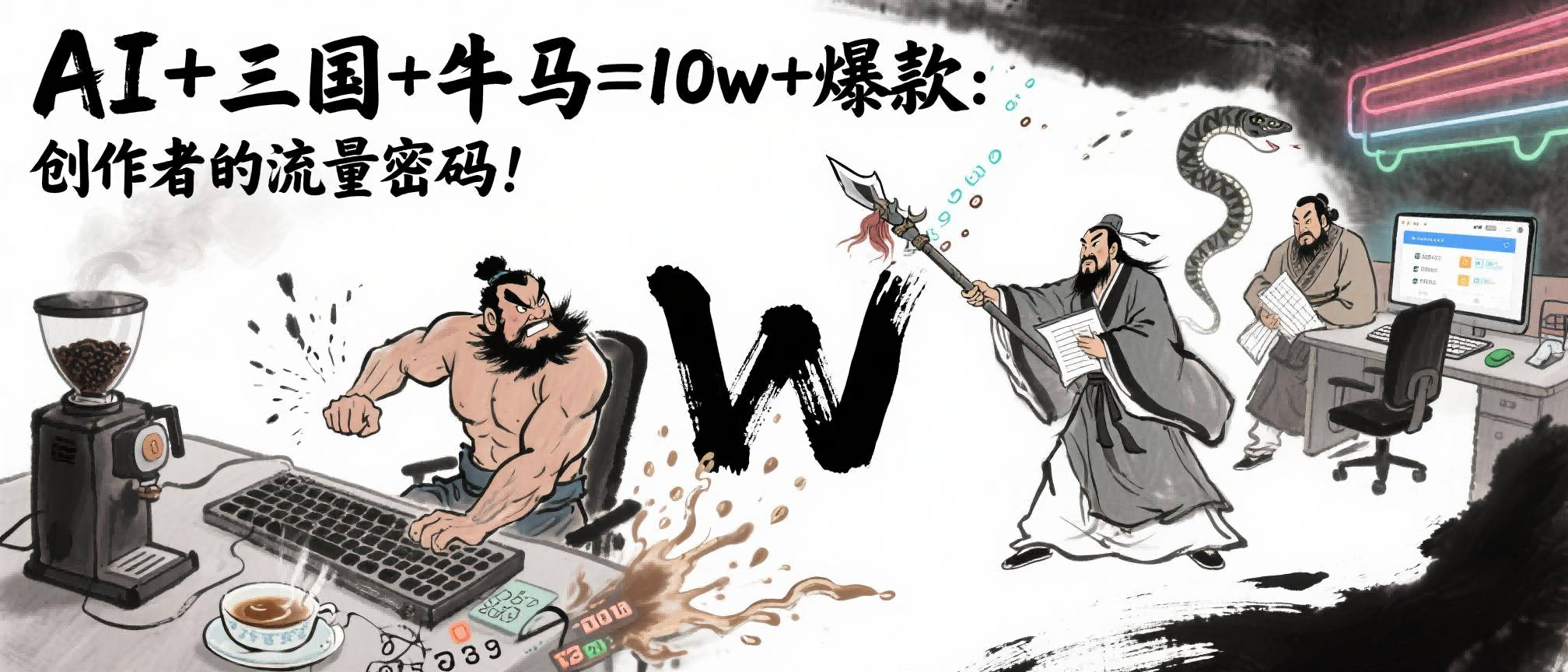 AI+三国+牛马=10万+爆款公式!创作者必看的流量密码