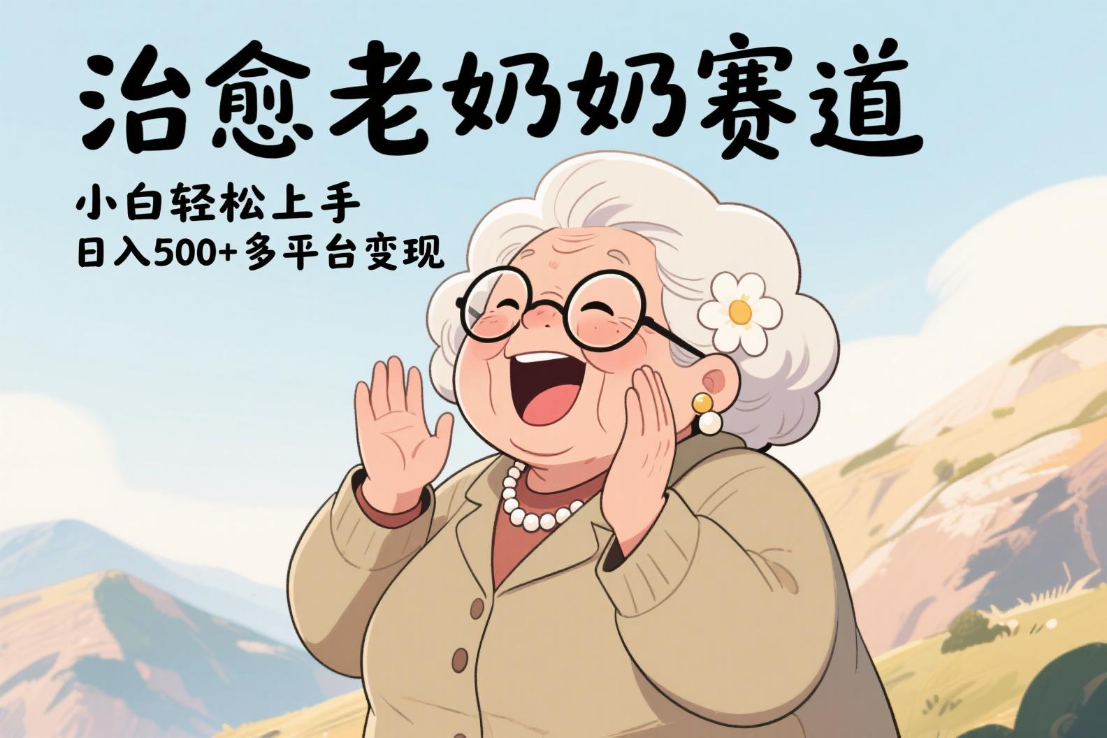 视频号治愈老奶奶赛道:新手小白零基础日入500+,多平台轻松变现攻略