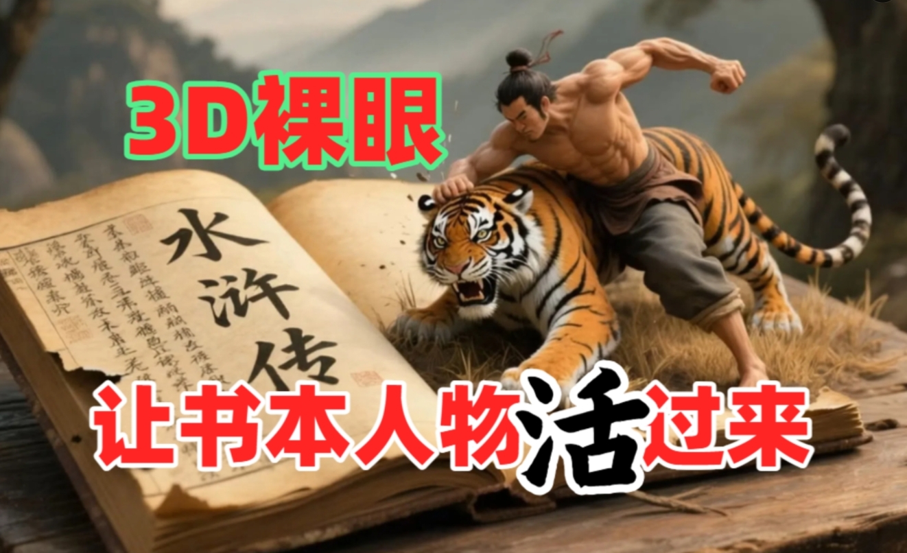 书本人物裸眼3D视频保姆级教程:一条视频收益过千,小白也能快速上手!