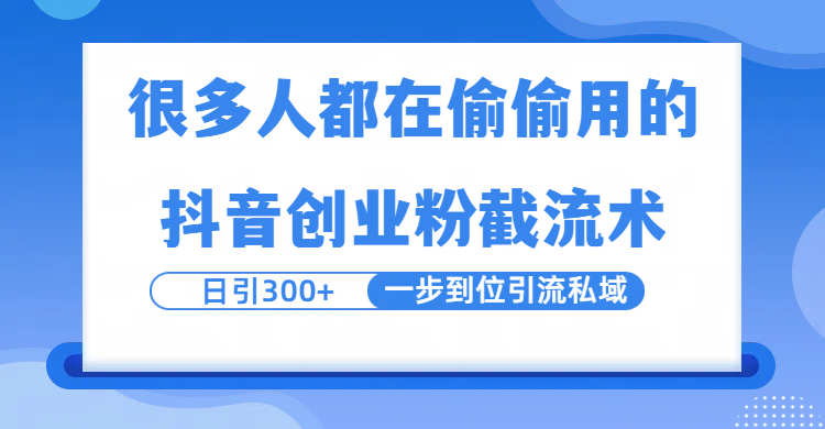 抖音粉截留术:日引300+高效引流私域,一步到位截留精准粉