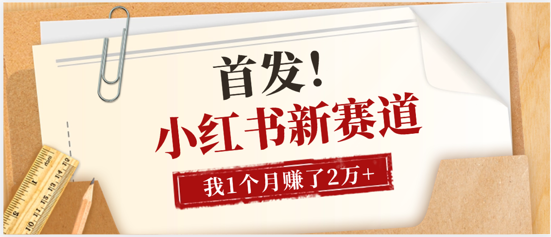 【首发】小红书新赛道!我靠这个项目上个月收益2W+