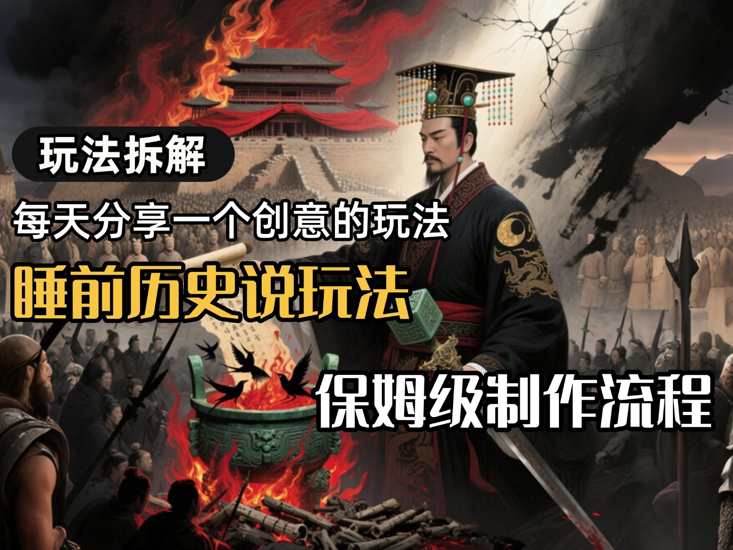 睡前历史说涨粉:13条作品24.5万粉丝,全流程保姆级教程拆解