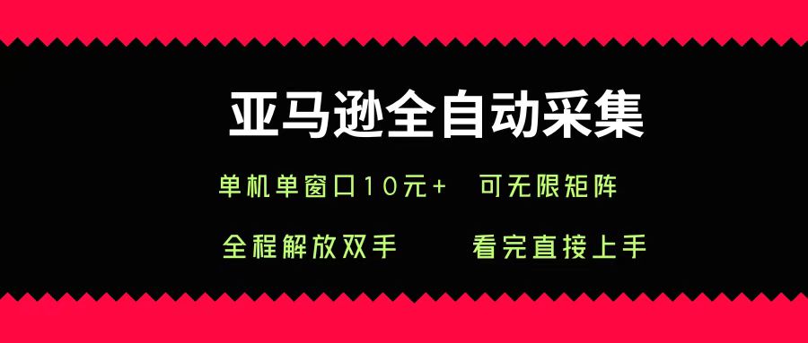 亚马逊全自动采集:单机单窗口日采10+,无限矩阵轻松做