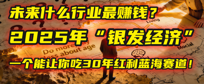 2025最赚钱赛道!马哥揭秘银发经济:30年红利蓝海,普通人也能抓住!