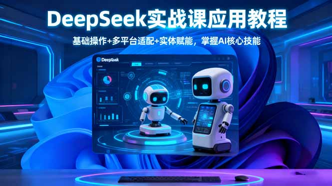DeepSeek实战课应用教程:基础操作+多平台适配+实体赋能,掌握AI核心技能