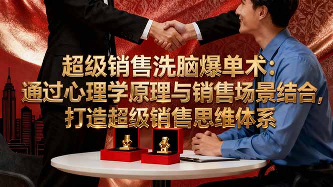 超级销售爆单术：心理学原理与销售场景实战，打造高转化思维体系