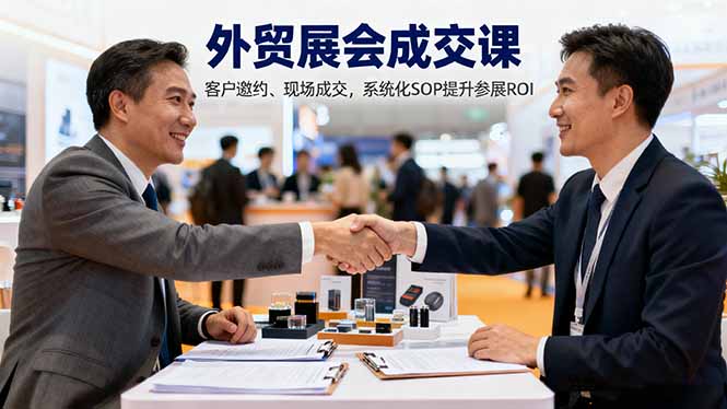 SOE外贸展会成交课：目标制定+客户邀约+现场成交，系统化SOP提升参展ROI