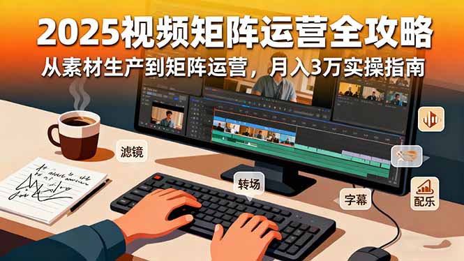 2025短视频矩阵运营全攻略：从素材生产到矩阵搭建，月入3万实操指南