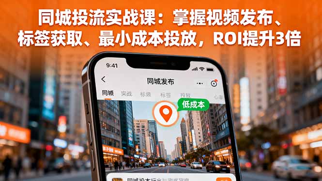 同城投流实战指南:从0到1掌握视频发布、标签获取与低成本投放,ROI提升3倍