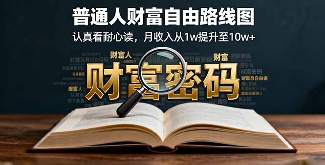 普通人财富自由路线图:月收入1w到10w+,这份干货必看!