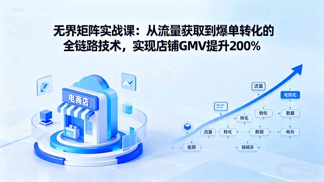 无界矩阵实战课:从流量获取到爆单转化的全链路技术,实现店铺GMV暴涨200%