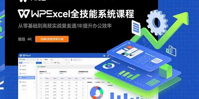 WPS Excel全技能系统课:零基础到高阶实战全覆盖,办公效率提升全攻略