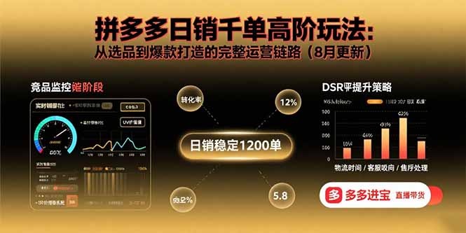拼多多日销千单高阶攻略:从选品到爆款打造的全链路运营指南(2024年8月更新)