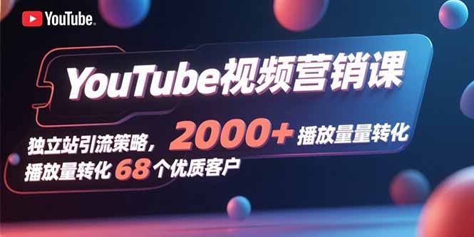 YouTube独立站引流实战:2000+播放量转化68优质客户的营销策略