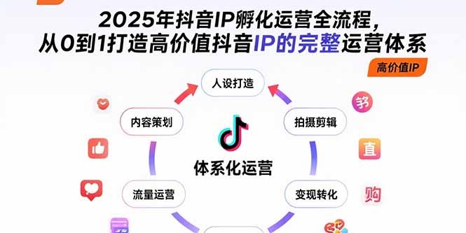 2025年抖音IP孵化运营全流程指南:从0到1打造高价值抖音IP的完整体系