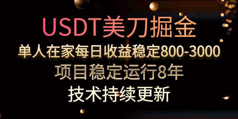USDT掘金项目:单人日赚800-3000,8年稳定运行