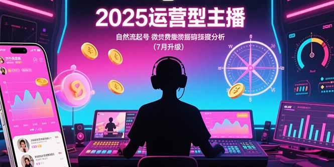 2025运营型主播起号指南:自然流从0到1+微付费投放秘籍+罗盘数据拆解(7月更新)