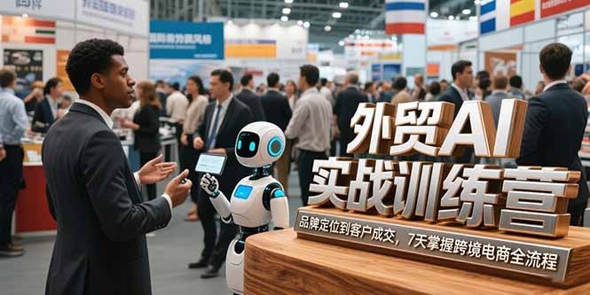 【7月更新】外贸AI实战训练营:从品牌定位到客户成交,7天掌握跨境电商全流程