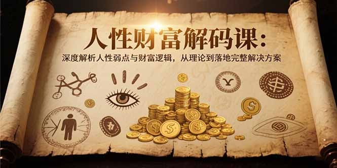 人性财富解码课6.0:深度解码人性弱点与财富逻辑,理论落地完整解决方案
