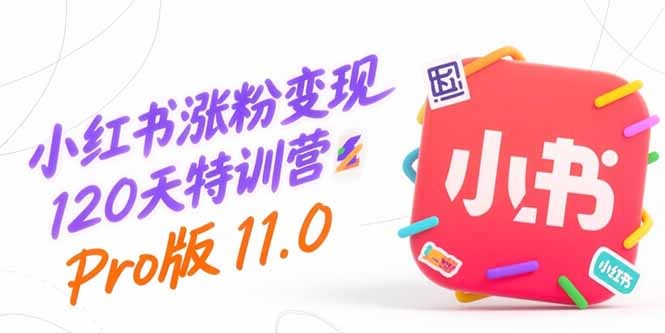 小红书涨粉变现Pro版11.0:120天从0到1特训营,运营+内容+变现全掌握
