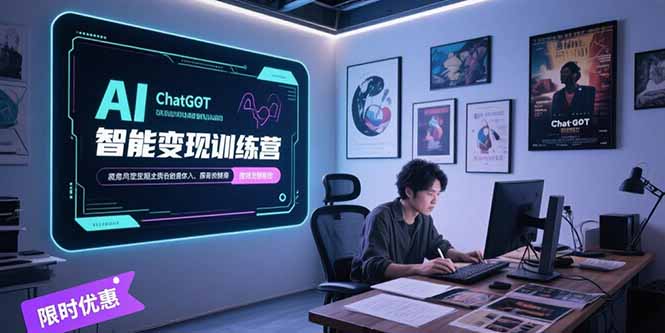 AI智能变现实战指南：ChatGPT写作+电影解说+图文带货，从0到1掌握赚钱技能