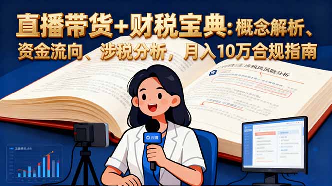 直播带货财税合规指南:概念解析、资金流向、涉税处理,月入10万无风险全攻略