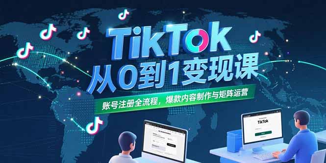 2024最新TikTok从0到1变现指南:账号注册全流程+爆款内容制作秘籍+矩阵运营技巧