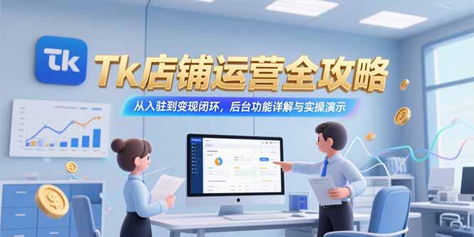 保姆级Tk店铺运营全攻略:从入驻到变现闭环,后台功能详解与实操演示