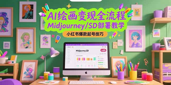 AI绘画变现全指南:Midjourney+SD部署教学+小红书爆款起号3大技巧