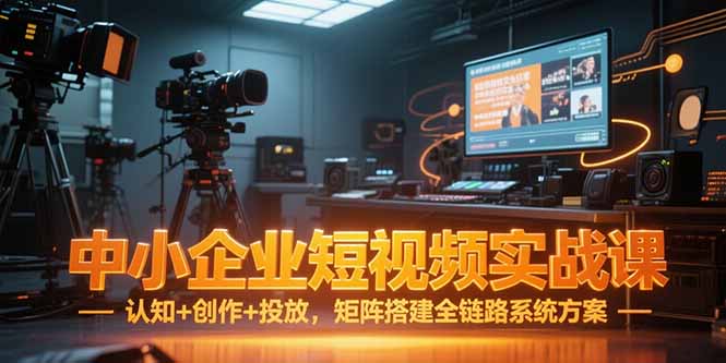 中小企业短视频运营实战课:从认知、创作、投放到矩阵搭建的全链路系统化方案
