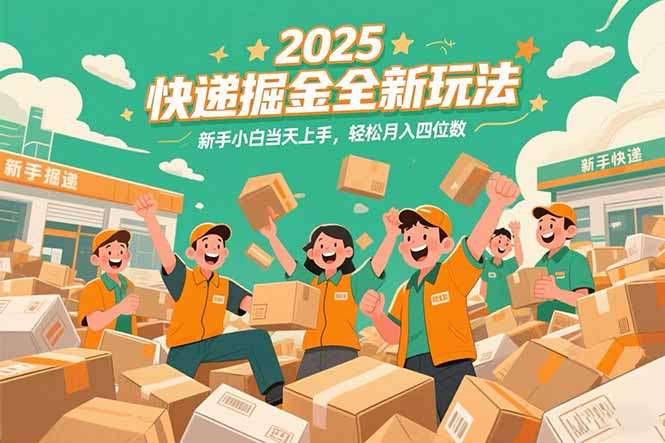 2025快递掘金新玩法：新手小白当天上手，轻松月入四位数！