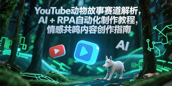 YouTube动物故事赛道全解析:AI+RPA自动化制作教程+情感共鸣内容创作指南