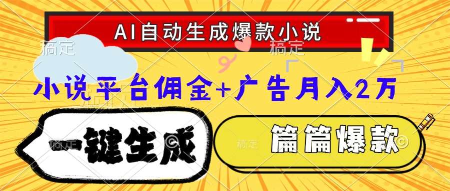 AI一键生成网文爆款小说:自动大纲+故事情节,每篇都是爆款秘籍!