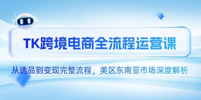 美区东南亚TK跨境电商全流程运营:从选品到变现实战指南(深度解析市场策略)