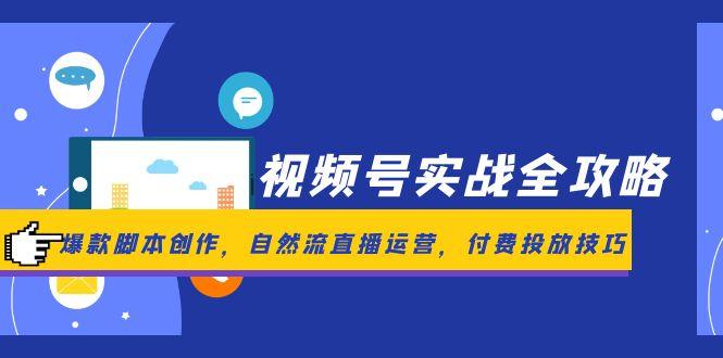 视频号实战全攻略：爆款脚本创作+自然流直播运营+付费投放技巧