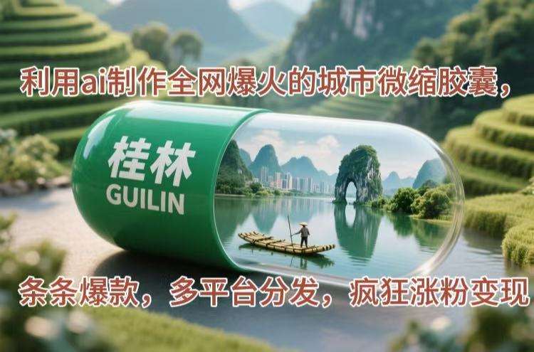 AI制作城市微缩胶囊：全网爆款密码，多平台分发疯狂涨粉变现