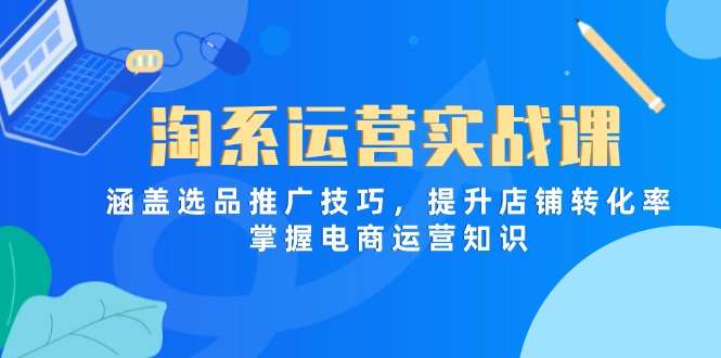 淘系运营实战课：选品推广技巧与转化率提升，系统掌握电商运营知识
