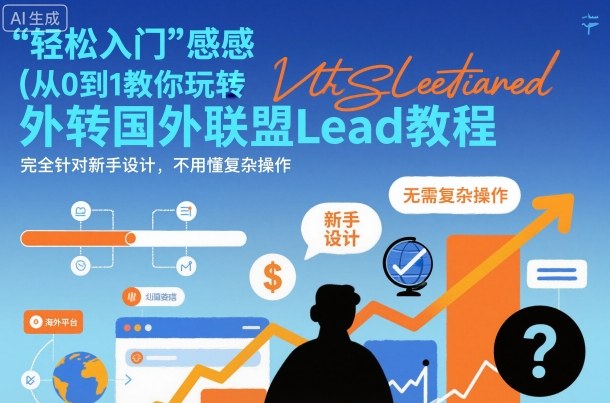 【纯新手必学】国外联盟Lead赚美金项目：从0到1手把手实操教学，100%可落地教程