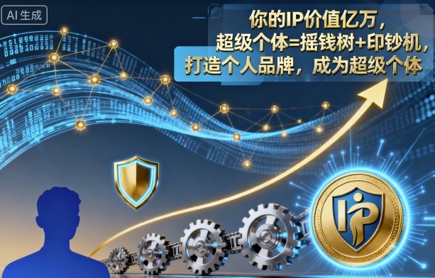 个人品牌打造：超级个体=IP价值亿万+摇钱树+印钞机，普通人逆袭秘籍