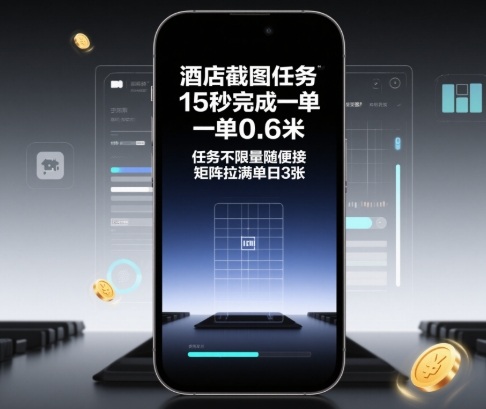 酒店截图任务揭秘：15秒完成0.6元/单，任务不限量随便接，矩阵拉满单日3张
