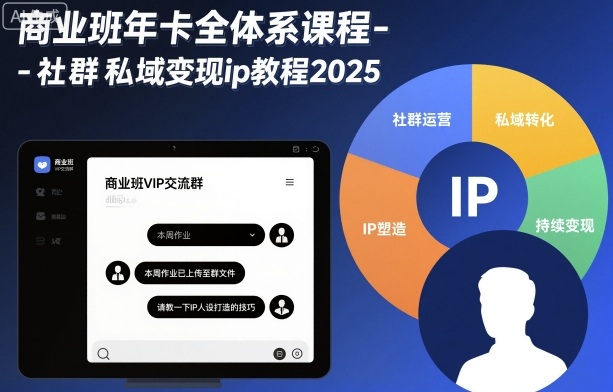 2025商业班年卡课程：社群私域IP变现全体系教程