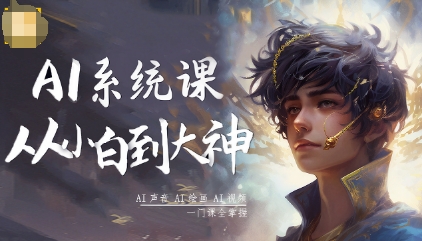 从小白到大神！AI系统课程：AI声音+AI绘画+AI视频，系统学AI一门课全掌握