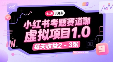 小红书考题虚拟项目1.0：每天稳赚200-300元，小白0基础操作简单，保姆级教程