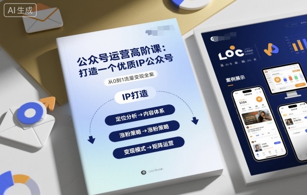 公众号运营高阶课：从0到1系统打造优质IP，实战指南掌握流量与变现技巧