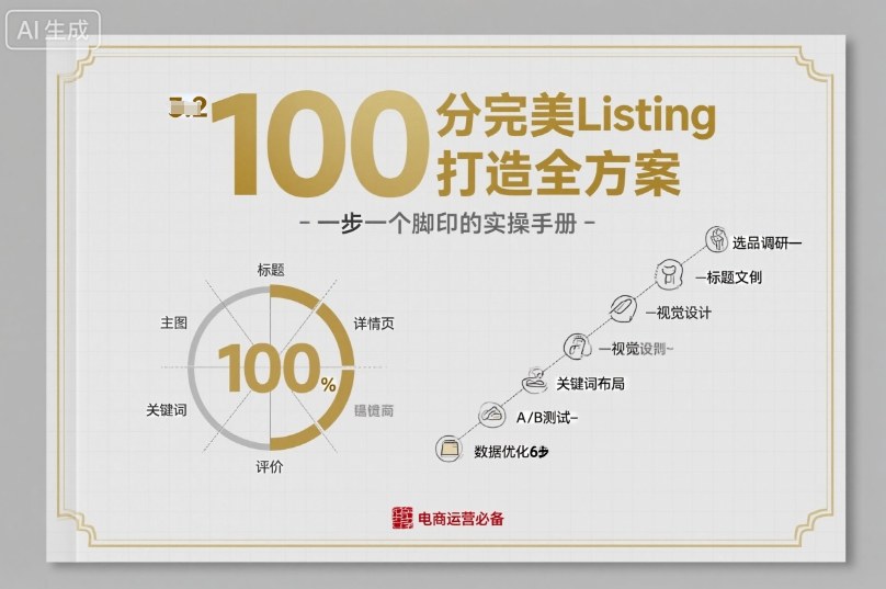 100分完美Listing打造全攻略：从0到1一步一个脚印，轻松搞定高转化Listing