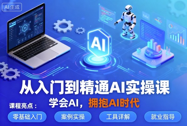 AI实操课：从入门到精通，学会AI拥抱智能时代