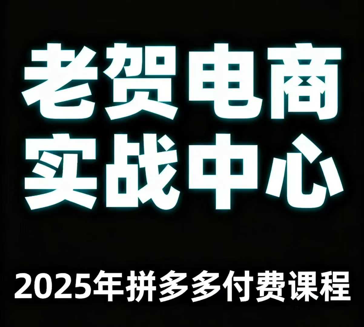2025老贺电商拼多多付费课程：通俗易懂手把手教你玩转多多运营技巧