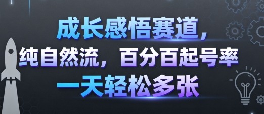 成长感悟赛道：自然流起号攻略，日更多篇轻松稳出爆款